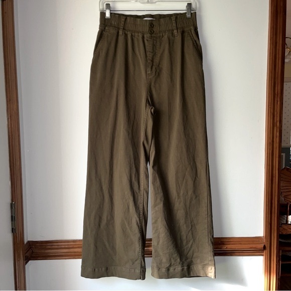 Michael Stars Kenya Cotton Twill High Rise Wide Leg Pant - Picture 3 of 14